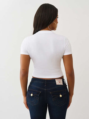True Religion Tr Tiger Baby Tee Optic White