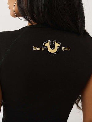 True Religion Wing Hs Notch Ss Tee Jet Black