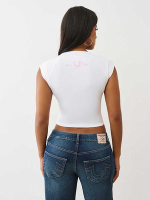True Religion Wing Hs Notch Ss Tee Optic White