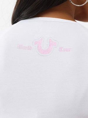 True Religion Wing Hs Notch Ss Tee Optic White