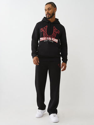 True Religion Hoodie Spiral Hs Po Jet Black