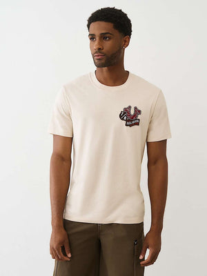 True Religion T-Shirt Embroidery Patch Fog