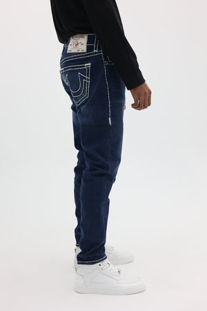 True Religion Jeans Rocco Super T NO Flap 32IN Yellow Sea Medium Wash