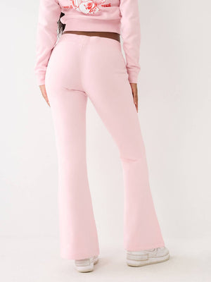 True Religion Big T Track Pants Ladies Flare Orchid Pink