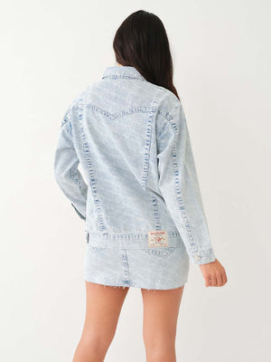 True Religion Jimmy Jacket Oversized Monogram Leaping Water