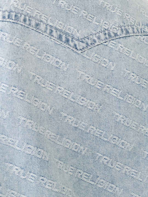 True Religion Jimmy Jacket Oversized Monogram Leaping Water