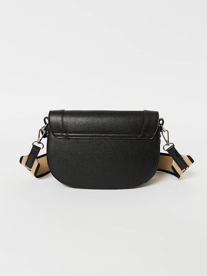 True Religion Stitched Horseshoe Flap Bag Black
