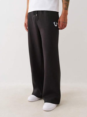 True Religion Bottoms Mesh Baggy Sweatpants Jet Black