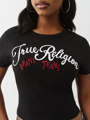 True Religion T-Shirt Emb Branded Ss Baby Jet Black