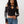 True Religion Top Branded Rib Cut Out Long Slvs Jet Black