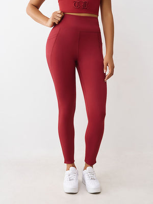 True Religion Leggings Truly Snatched Biking Red