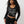 True Religion T-Shirt Crystal Branded V Neck Ls Bby Jet Black