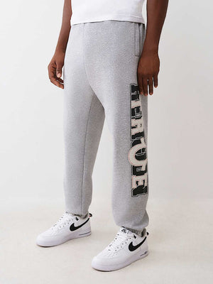 True Religion Jogger Terry Applique Heather Grey