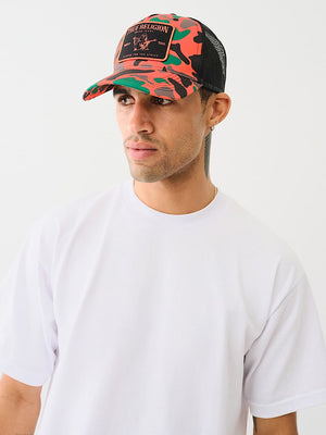 True Religion Item Concert Patch Camo Trucker Orange Camo