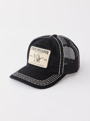True Religion Item Concert Patch Big T Trucker Black / Natural