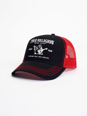 True Religion Item Srs Colorblock Trucker Black / Red