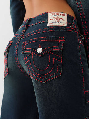 True Religion Jeans Carpenter Bobbi Flap Big T Midnight Serenade