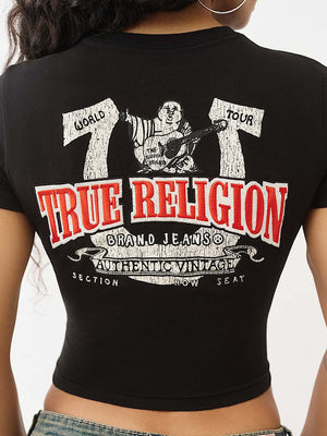 True Religion Printed True Relgion Baby Tee Black