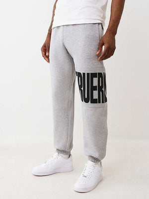 True Religion Knit Panel Tr Jogger Heather Grey
