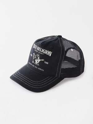 True Religion Buddha Trucker Cap Black/ Natural