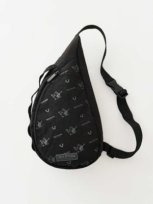 True Religion Monogram Sling Bag Jet Black