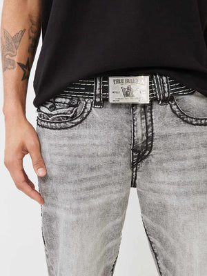 True Religion Multi Big T Stitch Belt Black