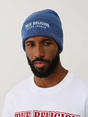 True Religion Arch Logo Beanie Eclipse