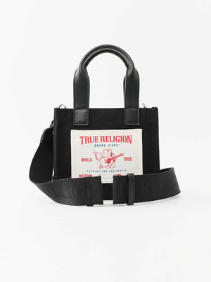 True Religion Item Canvas Mini Tote Black
