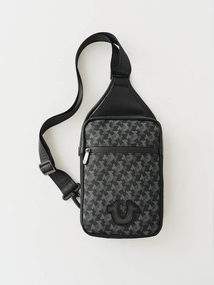 True Religion Item Hs Monogram Pu Sling Black / Grey