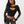 True Religion Top Printed Rib Twist Keyhole Jet Black