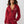 True Religion Hoodie Crystal Relaxed Zip Rhubarb Red
