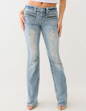 True Religion Front Zip Pkt Becca Mr Bootcut Polar Frost