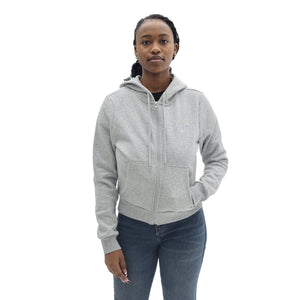 TRUE RELIGION FOIL HS ZIP HOODIE HEATHER GREY