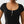 True Religion Half Zip Cap Sleeve Rib Top Jet Black