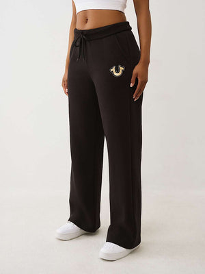 True Religion Sweatpants Hs Foldover Jet Black