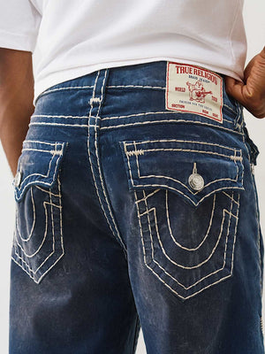 True Religion Jeans Velvet Vinny Super T Flap 34In Blue Velvet Wash