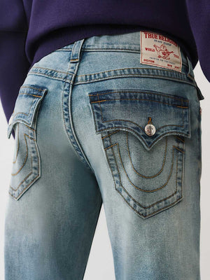 True Religion Jeans Ricky Sn Flap 34In Rhythm Rush Light Wash