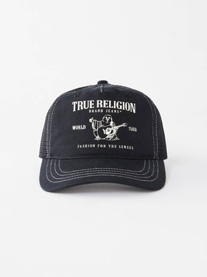 True Religion Buddha Trucker Cap Black/ Natural