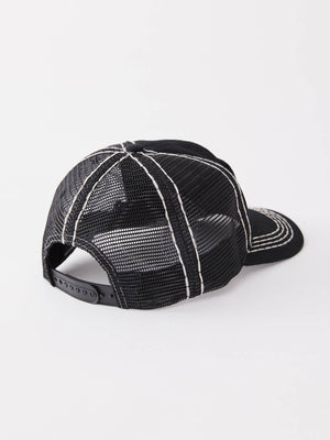 True Religion Concert Patch Big T Trucker Cap Black / Natural