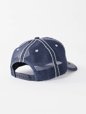 True Religion Concert Patch Big T Trucker Cap Ace Blue/ Natural