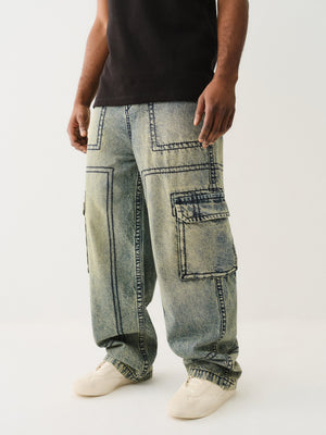 True Religion Big T Cargo Pant Elizabeth St Medium Wash