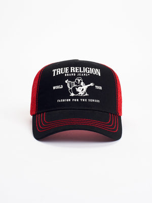 True Religion Item Srs Colorblock Trucker Black / Red