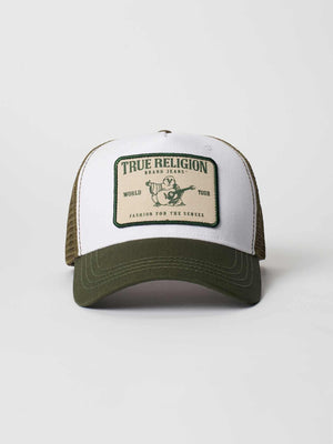 True Religion Item Concert Patch Trucker Bronze Green