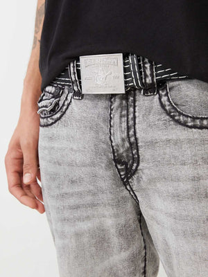 True Religion Multi Big T Stitch Belt Black