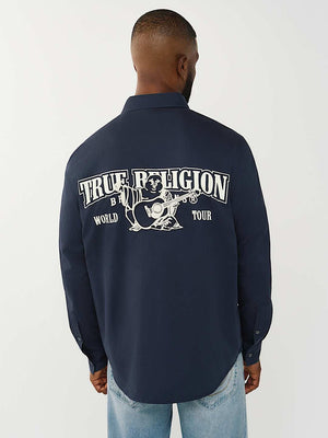 True Religion Shirt Arch Ls Ctn Twill Dress Blue