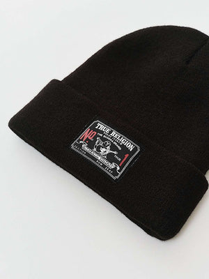 True Religion Concert Patch Beanie Jet Black