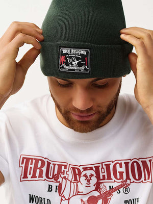 True Religion Concert Patch Beanie Green Gables