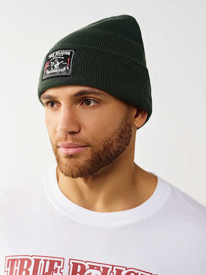 True Religion Concert Patch Beanie Green Gables