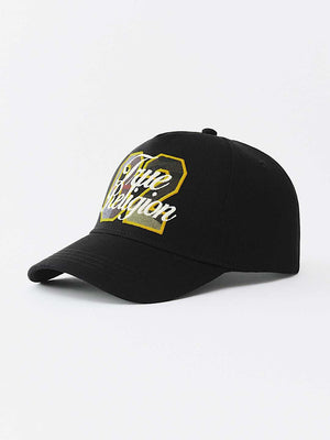 True Religion Plaid 02 Trucker Cap Jet Black