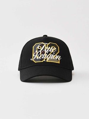 True Religion Plaid 02 Trucker Cap Jet Black